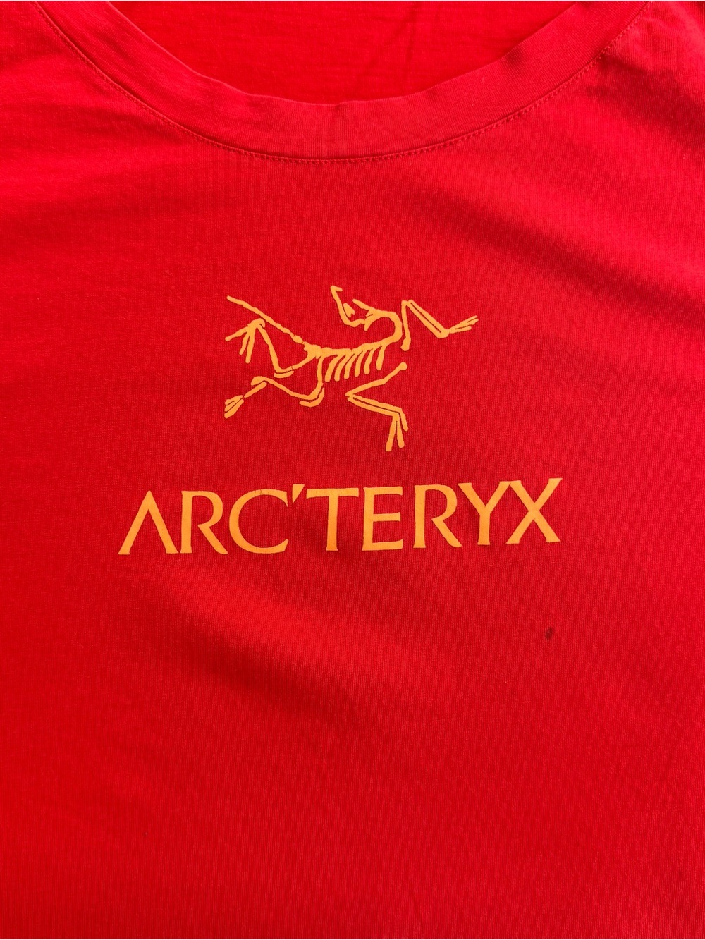 Arcteyx T Shirt Large Women's Short Sleeve Crew Logo Cotton Outdoor Red - Picture 3 of 10